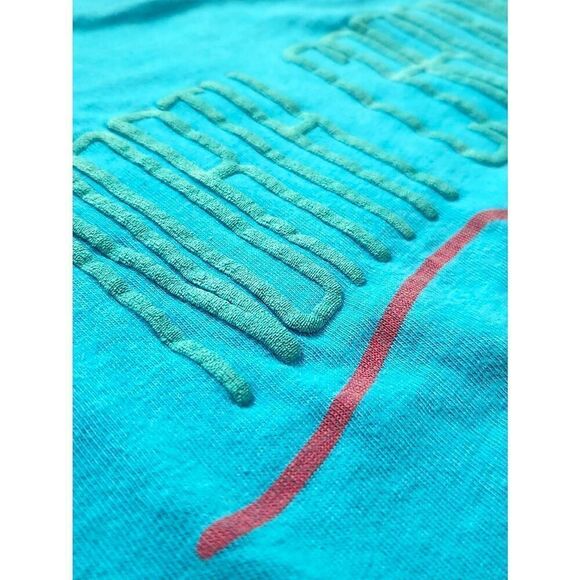 90's Single stitch vintage North Carolina Raised print T-Shirt men's Large USA - Picture 7 of 10